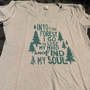 Soul flower Forest Women’s VNeck Graphic Tshirt